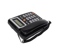 Ausla Big Button Corded Telephone for Seniors Adjustable LCD Brightness One-Touch Speed Dial Landline Phone with Speaker Black ABS Material Hands- Calling Easy to Use Home Office