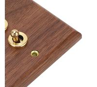 Ausla Black Walnut Double Toggle Switch Panel