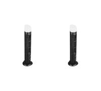 Ausla Bladeless Tower Fan, Pack of 2 Desktop Oscillating Quiet Tower Fan Blow Cold Air with LED Light for Home Office School, 10.5x33cm