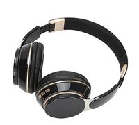 Ausla Bluetooth Headset, Wireless Over Ear Headset with Bluetooth 5.0, 40mm Drivers, Mic, Foldable ABS Design, 10H Playtime, Wired Wireless Use for Gaming Travel Office (Black)
