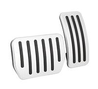 Ausla Brake Accelerator Pedal Aluminium Alloy Pedal Cover Rubber Insert 2 Piece Replacement for Model Y Before 2021 for Interior Upgrade and Daily Driving