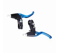 Ausla Brake Levers 1 Pair Aluminium Alloy Brake Handles for Mountain Bike Road Bike Folding Universal 22mm Diameter Red Silver Lightweight Durable Quick Recovery (Blue)