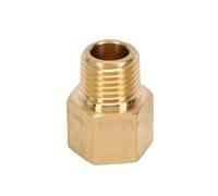Ausla Brass Gauge Sensor Adapter Reducer, 1/4in NPT Female to BSPT Male | Threaded Pipe Reducer Fitting, Leakproof Sealing Thread, Rustproof Brass Build, for Auto Hydraulic Air Systems