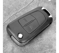 Ausla Car Key Housing ABS Folding Key Shell 2 Button Uncut Blade Copper Fob Replacement for H Corsa D Vectra C Zafira Drivers