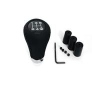 Ausla Car Manual Gear Shift Knob, Leather Black with Red Stitching, Easy Installation for Sporty Vehicles (5)