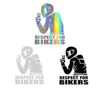 Ausla Car Stickers, Watch for Motorcycles Sticker, Watch for Motorcycles Sticker for Bikers Reflective Decal Motorcycle Sticker for Automotive Body Window Doors Decoration (White)