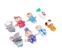 Ausla Cartoon Animal Finger Doll, Plush Puppet Toy for Children Interactive Storytelling Teamwork Learning, 8 Pack Soft Fabric Puppets with Storage Bag for Kids Role Play and