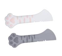 Ausla Cat Food Spoon, Silicone Manual Can Opener, Special Angle Design for Easy Canning Use with Pets (Ragdoll and Blue Gray Cat)