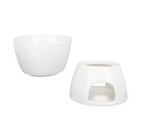 Ausla Ceramic Chocolate Fondue Pot Set, 300ML Non-Slip Base with Candle Warmer, for Cheese and Butter Melting at Home or Restaurant