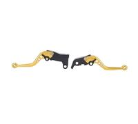 Ausla Clutch Levers, 1 Pair Aluminum Alloy Brake Lever Set Brake Clutch Short for Indian FTR1200 S Carbon 2019-2025 (Gold)