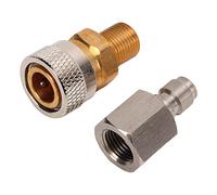 Ausla Compressed Air Coupling, 1/8 Inch Ex Quick Coupling Adapter, Quick Connector, Made of Stainless Steel, for Paintball, PCP Airsoft and More