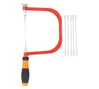 Ausla Coping Saw, 6 Inch Aluminium Alloy U-Shape Frame with 5 Replacement Blades, Carving Tool Set