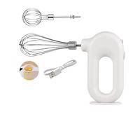 Ausla Cordless Mixer, Electric Mini USB Hand Mixer with 4 Adjustable Speeds, 1500mAh Battery Egg Beater Stylish and Portable Design, for Egg Beater, Whisking and Mixing (White)