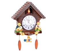 Ausla Cuckoo Clock Tree House Wall Clock Art Vintage Decoration for Home, Large Arabic Numerals Decorative Hanging Floating Clocks for Home Office Cafe Living Room