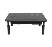 Ausla Desktop Computer Riser Stand, Metal Adjustable Stand with Drawer Storage, 20KG Capacity for Ergonomic (Black)