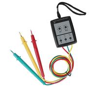 Ausla Digital Phase Indicator, LED Buzzer, Portable Lightweight Design Carrying Bag, for Easy Phase Sequence Check, Accurate Voltage Testing, Safe Secure Terminal Connections