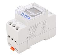 Ausla Digital Timer ABS Programmable Timer 16A LCD Backlit Display 85 to 265VAC 1 Min to 168 Hrs DIN Rail for Workshop Lighting Pump Control