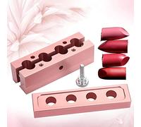 Ausla DIY Lipstick Maker Tool, Aluminum Alloy with Rose Gold Finish, High-Gloss Lip Balm Customization and Home Use (4 Section)