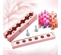 Ausla DIY Lipstick Tool, Aluminum Alloy Lip Balm Maker, High Gloss Finish, Portable Design for Home Use or Professionals (6 Hole)