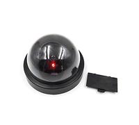 Ausla Dome Dummy Security Camera, LED Blinking Light, 360° Rotation (Black) | Simulated CCTV Monitor, 115mm Base, Red Flash Indicator, ABS Plastic, Indoor Outdoor House Garage