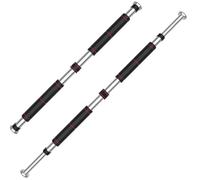 Ausla Door Horizontal Bar Steel Adjustable with Padded Grips for Pull Up and Chin Up Workout At Home Gym (60-100cm)