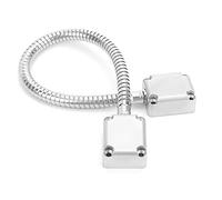 Ausla Door, Stainless Steel Cable Protector with Metal Heads, Flexible Corrugated Pipe for Exposed Wiring, Ideal for Security Systems and Home Improvements