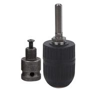Ausla Drill Chuck Steel Hand Tight Chuck 2 13mm 1 2 24UNF Thread with Adaptor for SDS Electric Wrench Conversion, 3 Jaw Grip for Repair Installation Users