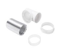 Ausla Dryer Vent Elbow Kit 90 Degree Connector for 4 Inch Hose Tight Space | PVC and Aluminum Alloy Material, Tool-free 5-minute Installation, Compatible with Bathroom Vents and Growth Tents