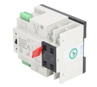 Ausla Dual Power Automatic Transfer Switch, PC Flame Retardant Mini ATS Automatic Transfer Switch 2P AC220V, Auto Manual Modes, Millisecond Switching, DIN Rail for Factories Malls (100A)