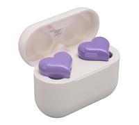 Ausla Earbuds Heart Shaped, Stylish Wireless Blue Tooth 5.3 HIFI Stereo Earphones with USB C Charging Case Support Ambient Sound for Daily, Sports (Purple)