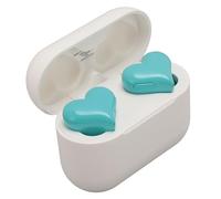 Ausla Earbuds Heart Shaped, Stylish Wireless Blue Tooth 5.3 HIFI Stereo Earphones with USB C Charging Case Support Ambient Sound for Daily, Sports (Light Blue)
