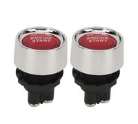 Ausla Engine Start Ignition Switch ABS Push Button Starter Switch DC12V 50A 3 Pin SPST Momentary Push Start Ignition for RVs Yachts Boats Racing Cars Trucks (Red)
