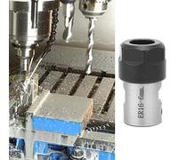 Ausla ER16 Collet Chuck Block Collet Holder, C20 ER16A 40mm Body with 6mm 8mm 10mm 12mm 16mm Optional Axle Hole, for Lathe Drilling Milling Boring Machine Spindle Shaft Clamping (6mm)