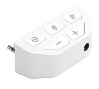Ausla Gamepad Headset Adapter ABS Adapter with 3.5mm Port and 12 Pin Connector Plug and Play Mic Mute Volume Control for One Wireless Controller Gaming Chat (White)