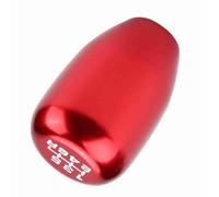 Ausla Gear Shift Knob, Metal Manual Shifter Head with 6 Speed Shape and Easy Installation for Universal Cars (Red)