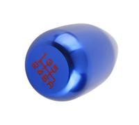 Ausla Gear Shift Knob, Metal Manual Shifter Head with 6 Speed Shape and Easy Installation for Universal Cars (Blue)
