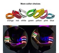 Ausla Glowing in the Dark LED Armbands, Rechargeable Reflective Safety Gear, Ultra Bright Light, Perfect for Running and Cycling (yellow)