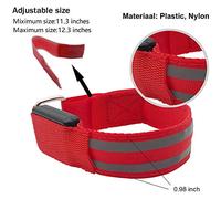 Ausla Glowing in the Dark LED Armbands, Rechargeable Reflective Safety Gear, Ultra Bright Light, Perfect for Running and Cycling (red)