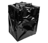 Ausla Grocery Bag On Wheels, Lightweight Collapsible Tote with 4 Rotating Wheels, Versatile for Shopping and Moving, 40x30x50cm (Black)