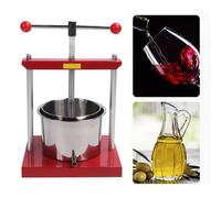 Ausla Handle Press Juice Maker Manual Squeezer 5.5L Stainless Steel T Handle Fruit Wine Press Energy Saving Ball Design Quiet 35dB for Juice Cider