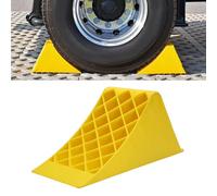 Ausla Heavy Duty Wheel Chocks for RV Truck ATV Car Travel Trailers 380x160x170mm with Anti Slip Surface 1-3 Tons Load Capacity Yellow High Visibility Wheel Stoppers