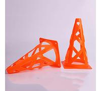 Ausla Hollow Marker Cones, Plastic Training Cones for Sports with Bright Colors, Stable Stackable for Football Basketball Skating (orange)