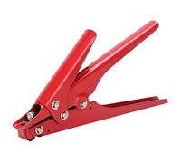 Ausla HS 519 Cable Tie Gun, Iron with Flush Cutter, Adjustable Tension Tool for Efficient Cable Management in Data Centers and Industrial Applications (Red)