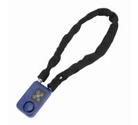 Ausla Keyless Bike Chain Lock, Stainless Steel Anti Theft Lock with 110dB Alarm, Vibration Alert, for Motorcycles (Blue)