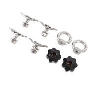 Ausla L Track Threaded Stud Nut Kit Stainless Steel Double Lug Fastener M8 X 25mm Easy Assembly High Strength Multi Use for Truck Bed Trailer Pickup RV ATV (M8*25mm)