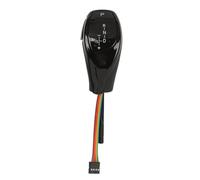 Ausla LED Gear Shift Knob, PU Leather Automatic Shift Knob for 5 Series E39 1997-2002, Customizable with Red Start Button for Stylish Interior (Glossy Black)