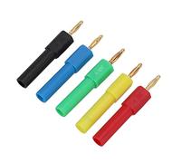 Ausla Male to Female Banana Plug Adapter PA Brass 2mm to 4mm Banana Jacks Adapter 30VAC 60VDC 36A Quick Conversion for Automotive RV Marine Electronic Equipment 5PCS