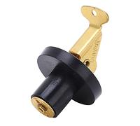 Ausla Marine Drain Plug, 19mm Brass Compression Drain Twist Plug with Rubber Seal for Boats Yachts Accessories (1/2 inch (2974B))
