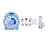 Ausla Mechanical Visual Timer 60 Minute Mechanical Timing 99min 59sec Electronic Timing Visual Countdown Timer for Time Management (Blue)