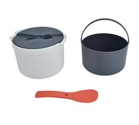 Ausla Microwave Rice Cooker, PP Material, 4in1 Cooking Set, 2L Capacity for Quick Meals At Home or College Dorm (Orange)